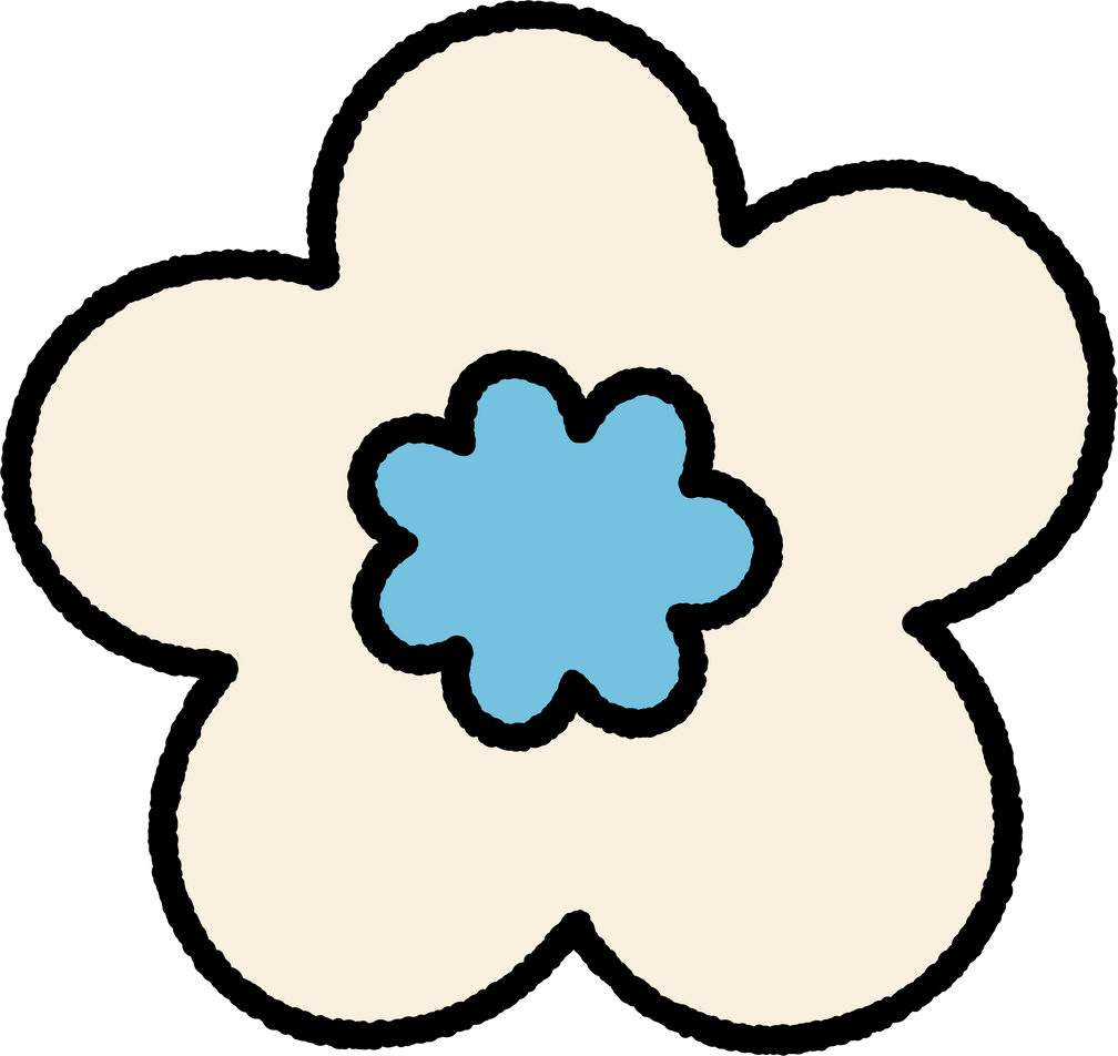 pop retro groovy flower